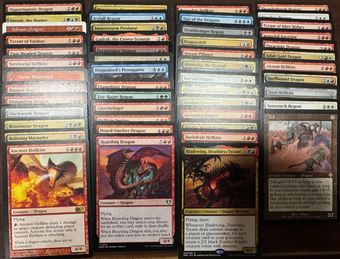 50 Random Rare Dragon Cards - MTG