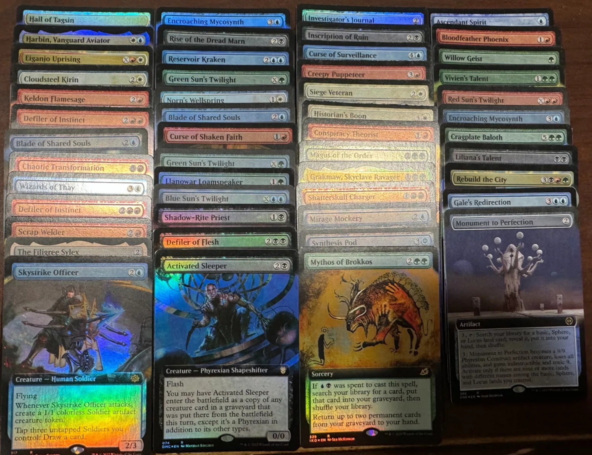 50 Random FOIL Extended Art Rare Cards - MTG