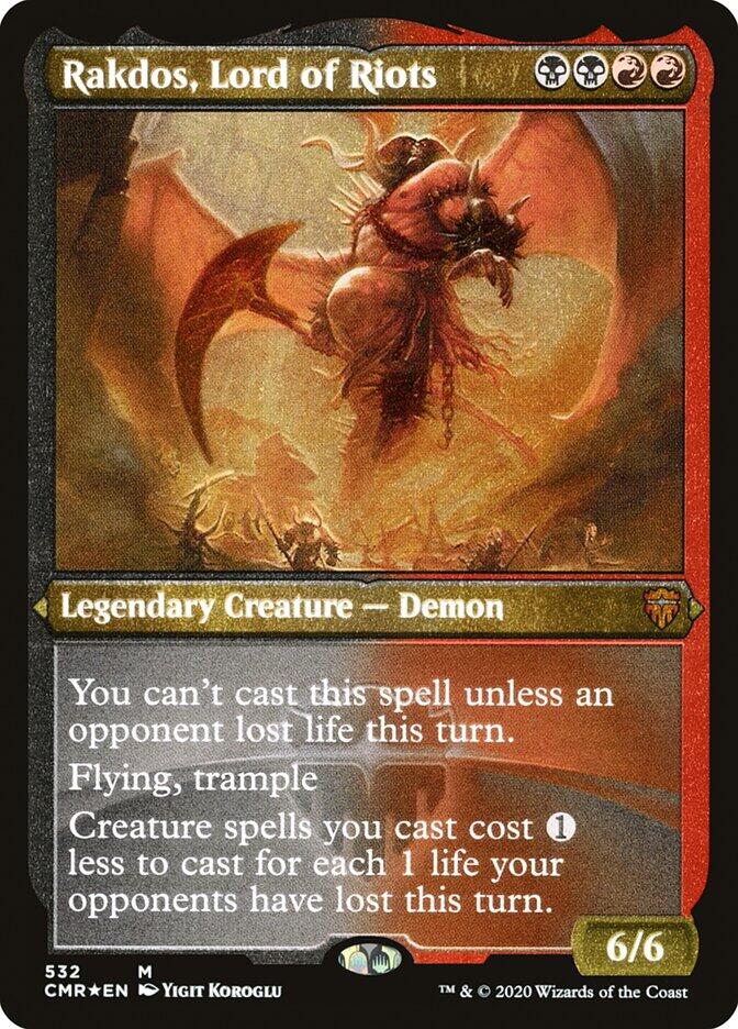 Rakdos, Lord of Riots (Foil Etched) [CMR - 532]