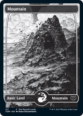Mountain (Moonlit Land) (Foil Etched) [WPN - 411]