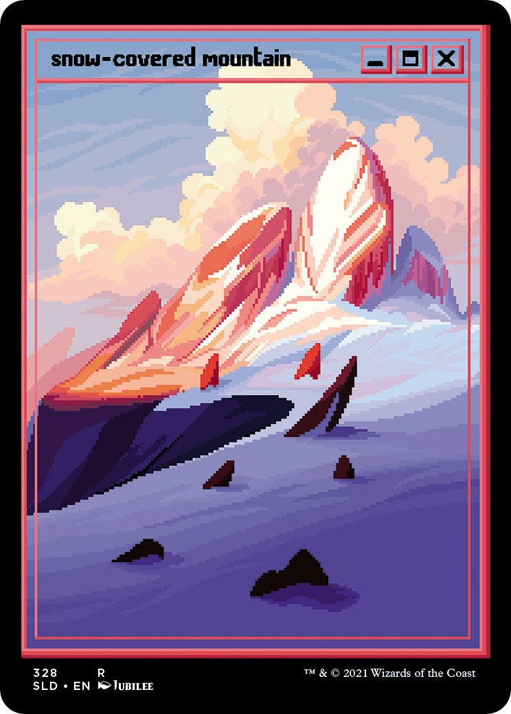 Snow-Covered Mountain (PixelSnowLands.jpg) [SLD - 328]