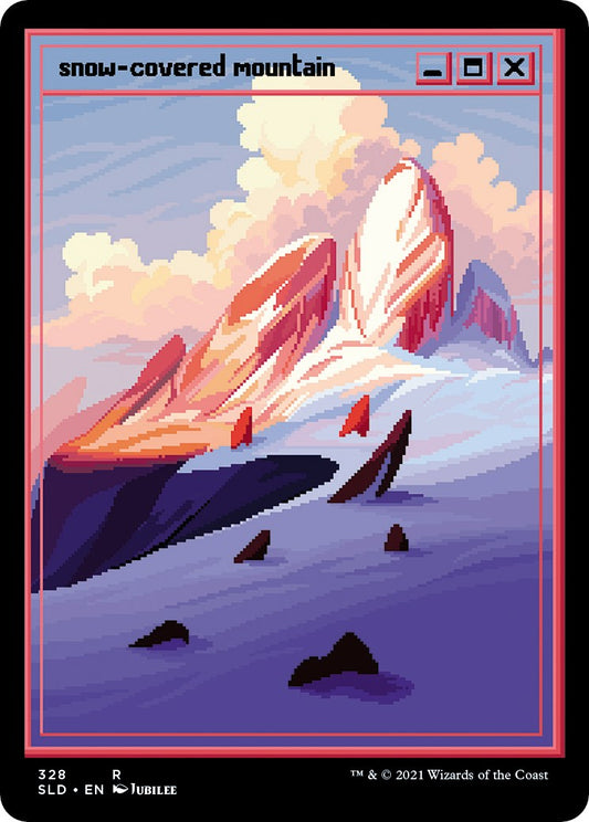Snow-Covered Mountain (PixelSnowLands.jpg) [SLD - 328]