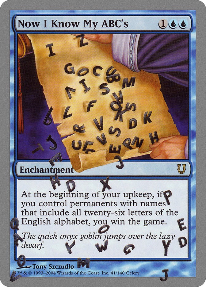 Now I Know My ABC's [UNH - 41]