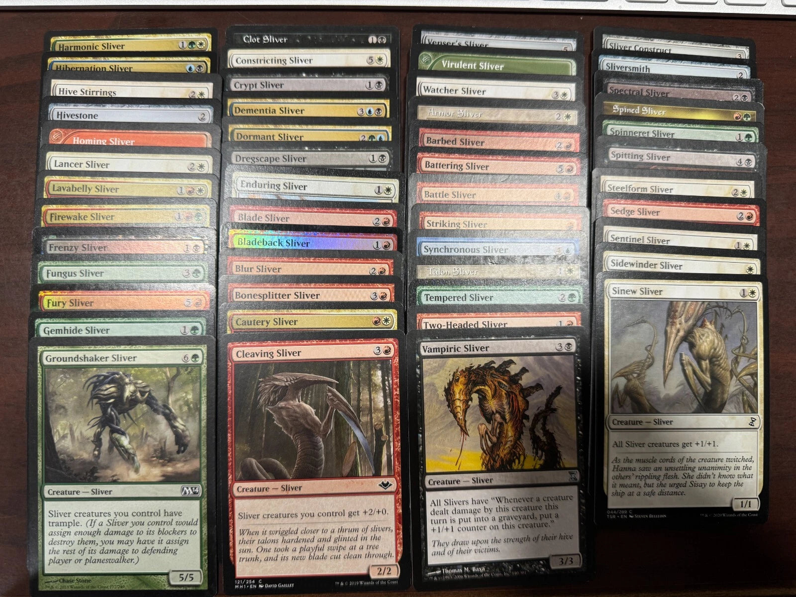 50 Slivers - Huge Lot of 50 Sliver Cards MTG Magic NM