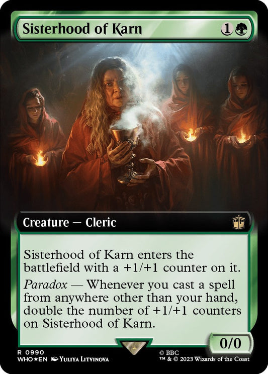 Sisterhood of Karn (Extended Art) (Surge Foil) [WHO - 990]