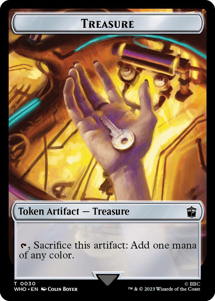Alien Warrior // Treasure (0030) Double-Sided Token (Back)