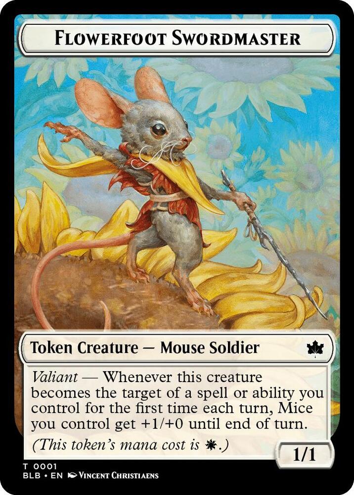Rabbit // Flowerfoot Swordmaster Double-Sided Token (Back)