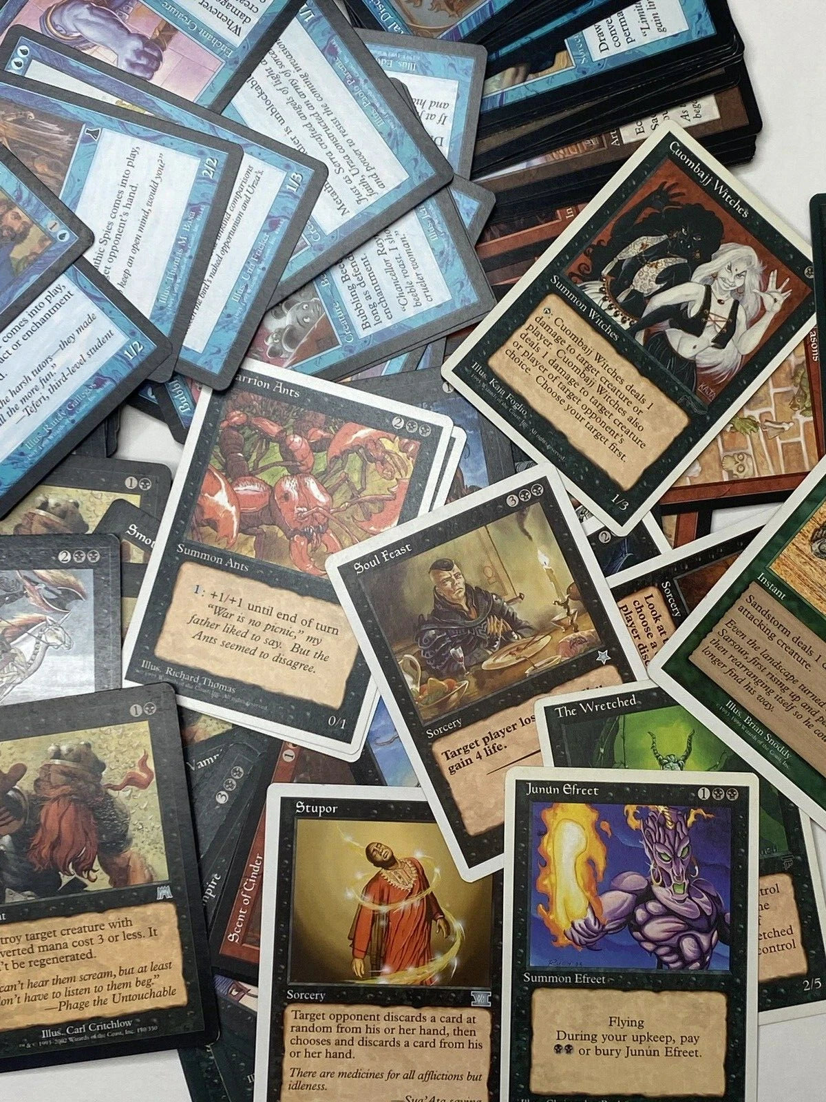 Huge Lot of 1,000 Vintage Old Border MTG Cards Magic Common & Uncommons