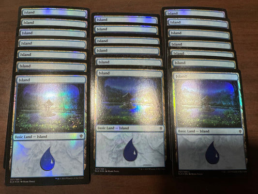 20 Random Foil Islands - MTG