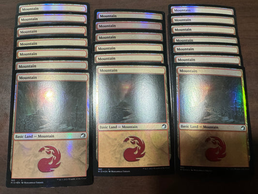 20 Random Foil Mountains - MTG